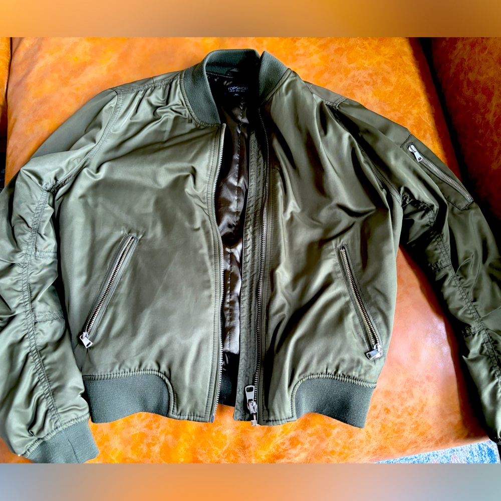 Olive green bomber